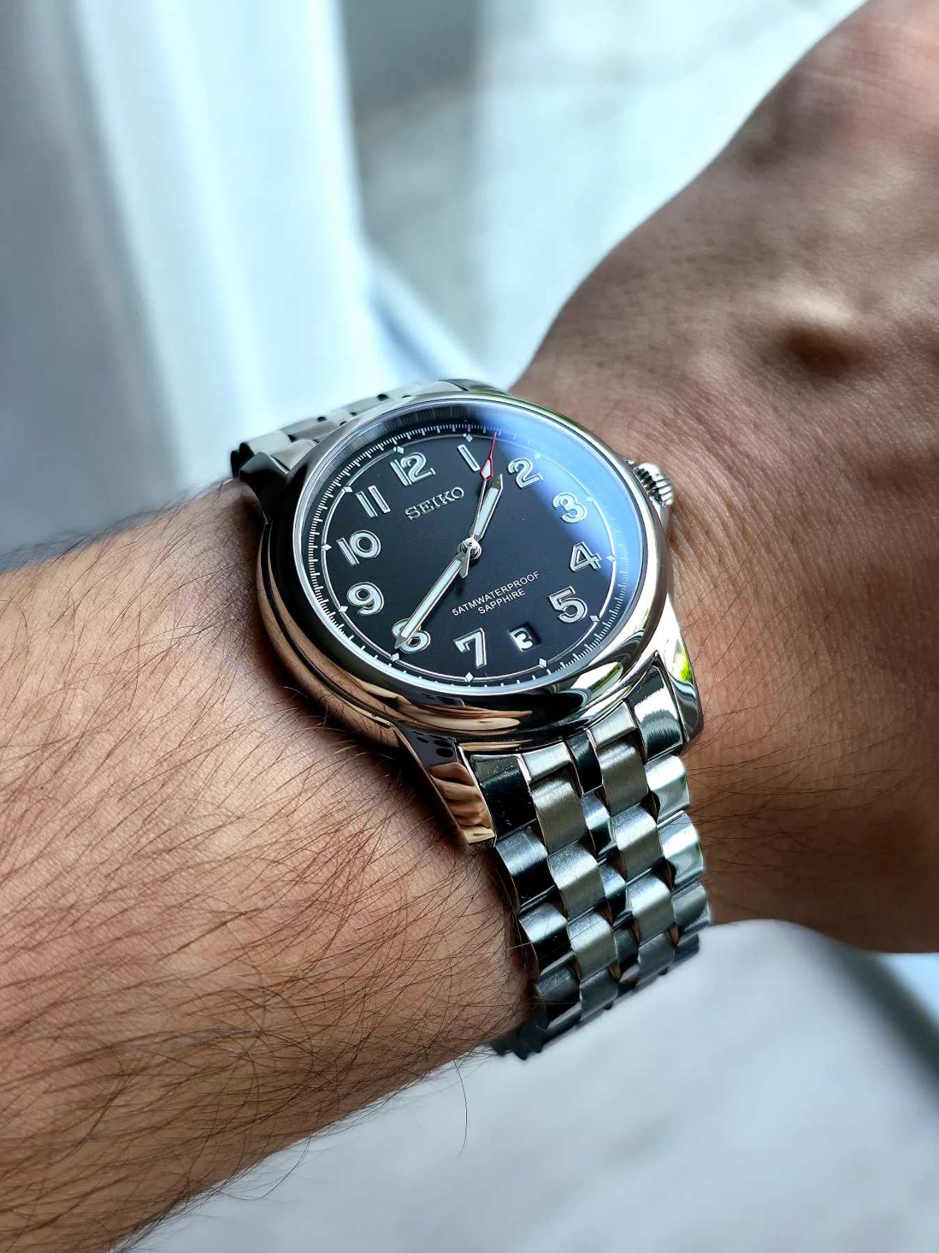 Montre quartz Seiko Mod – Cadran noir – 40 mm — photo 2