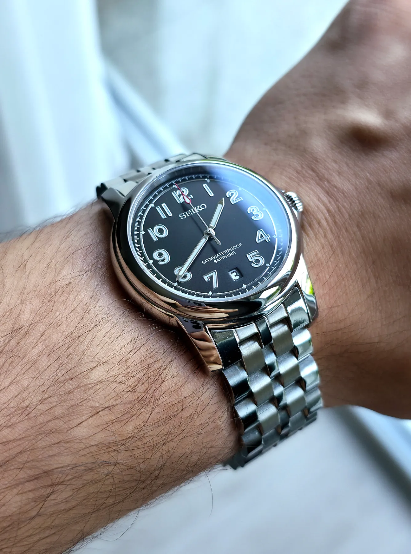 Montre quartz Seiko Mod – Cadran noir – 40 mm — photo 3