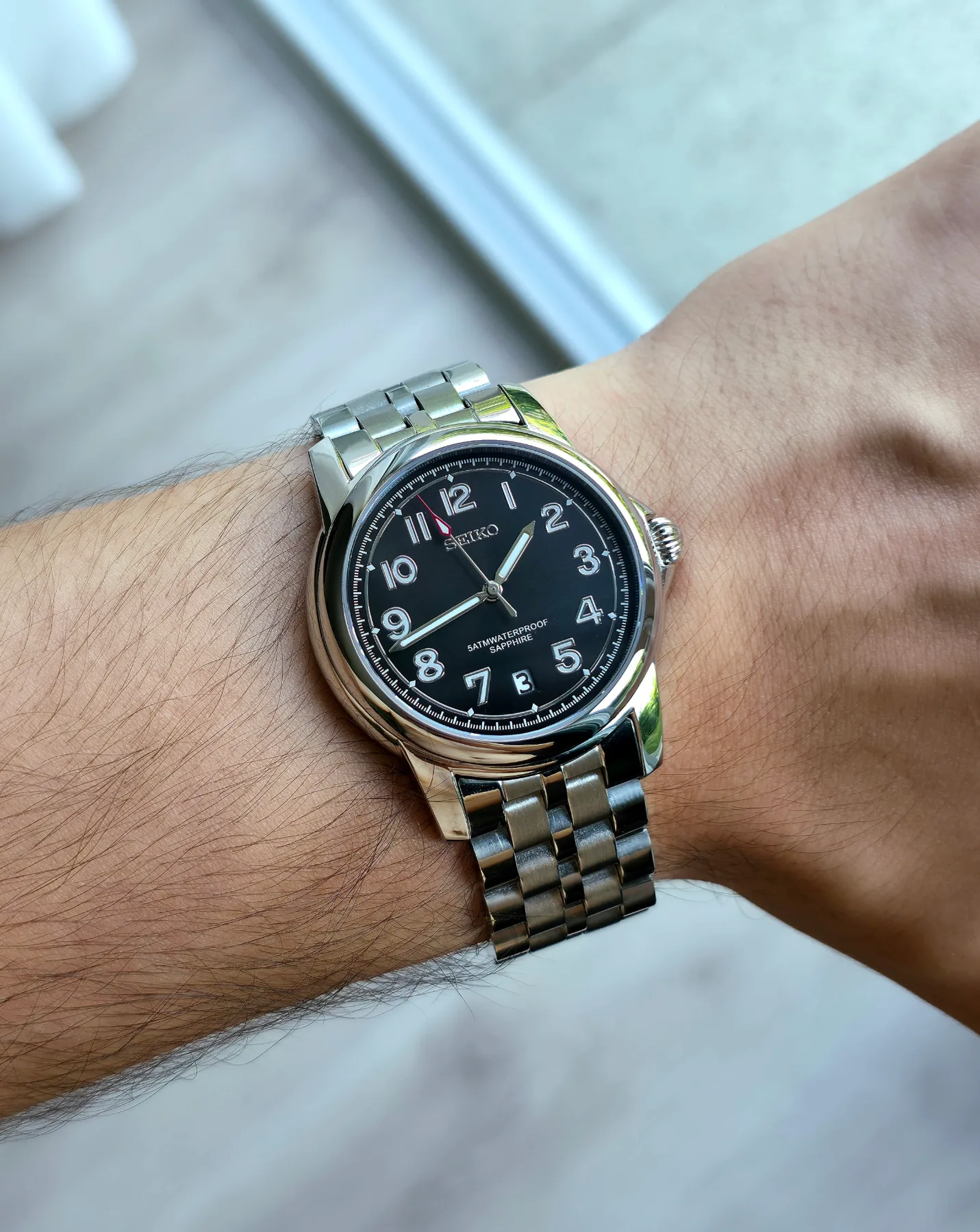 Montre quartz Seiko Mod – Cadran noir – 40 mm — photo 4