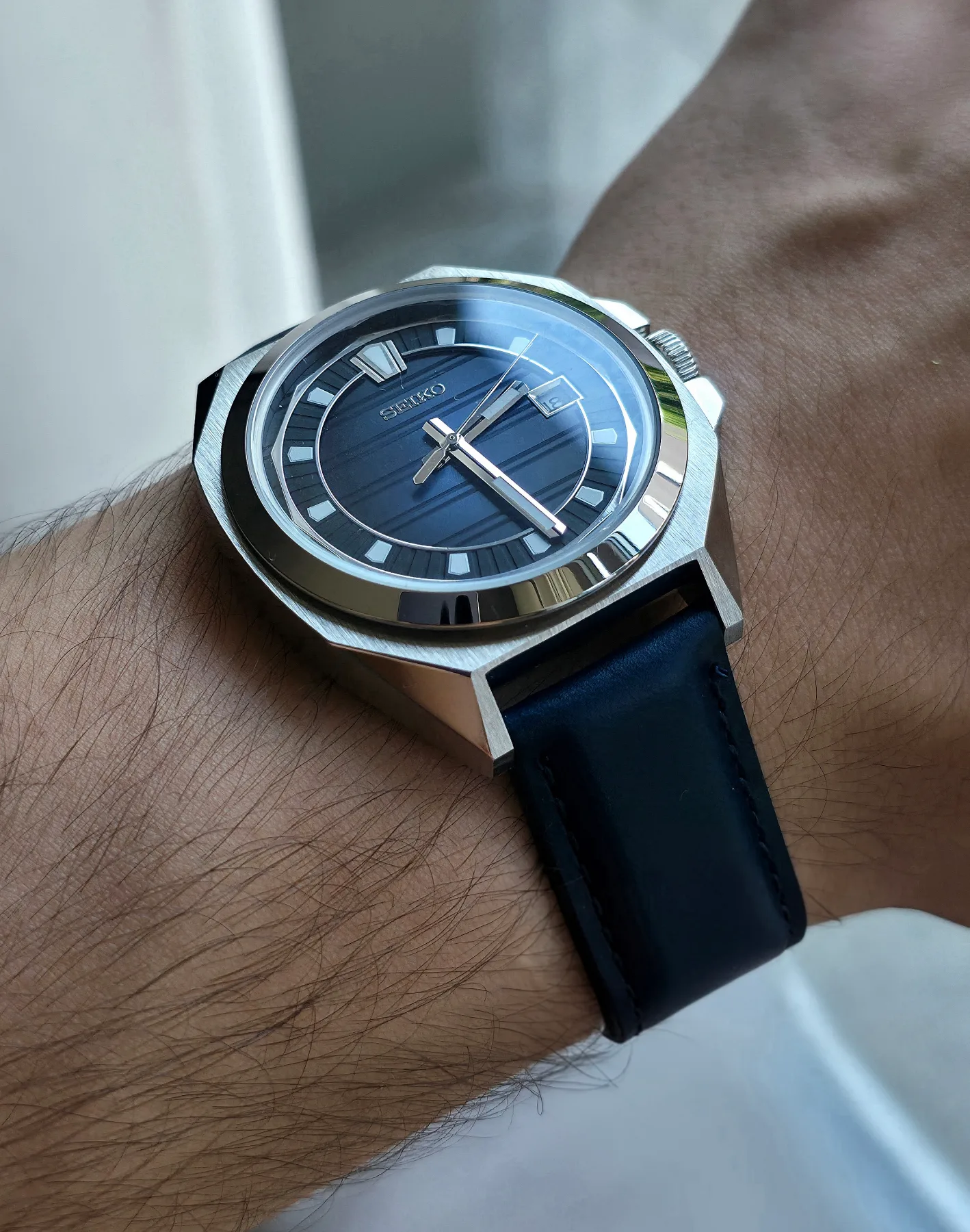 Seiko Mod Vanac Automatique – Cadran bleu foncé – 38 mm