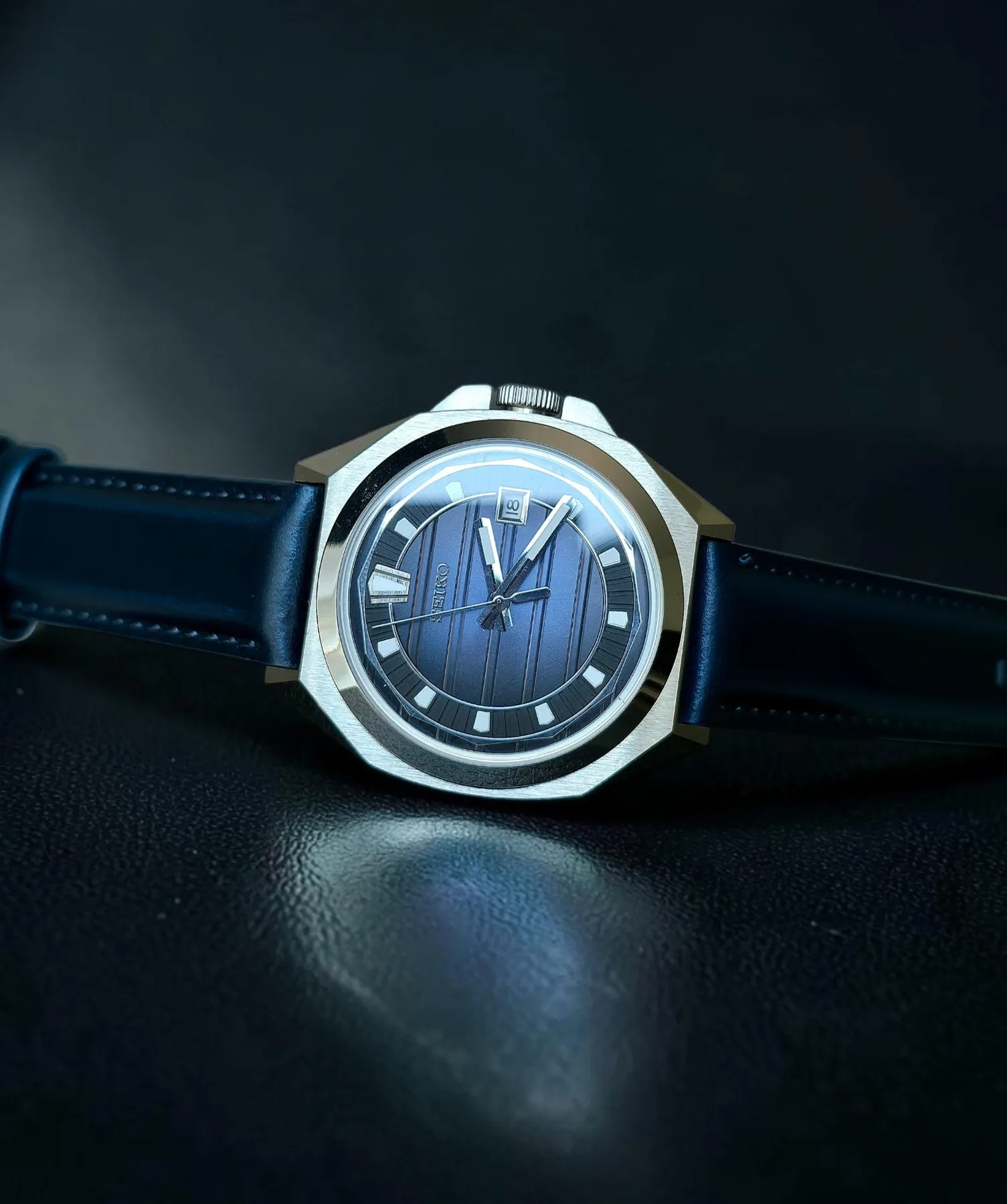 Seiko Mod Vanac Automatique – Cadran bleu foncé – 38 mm — photo 3