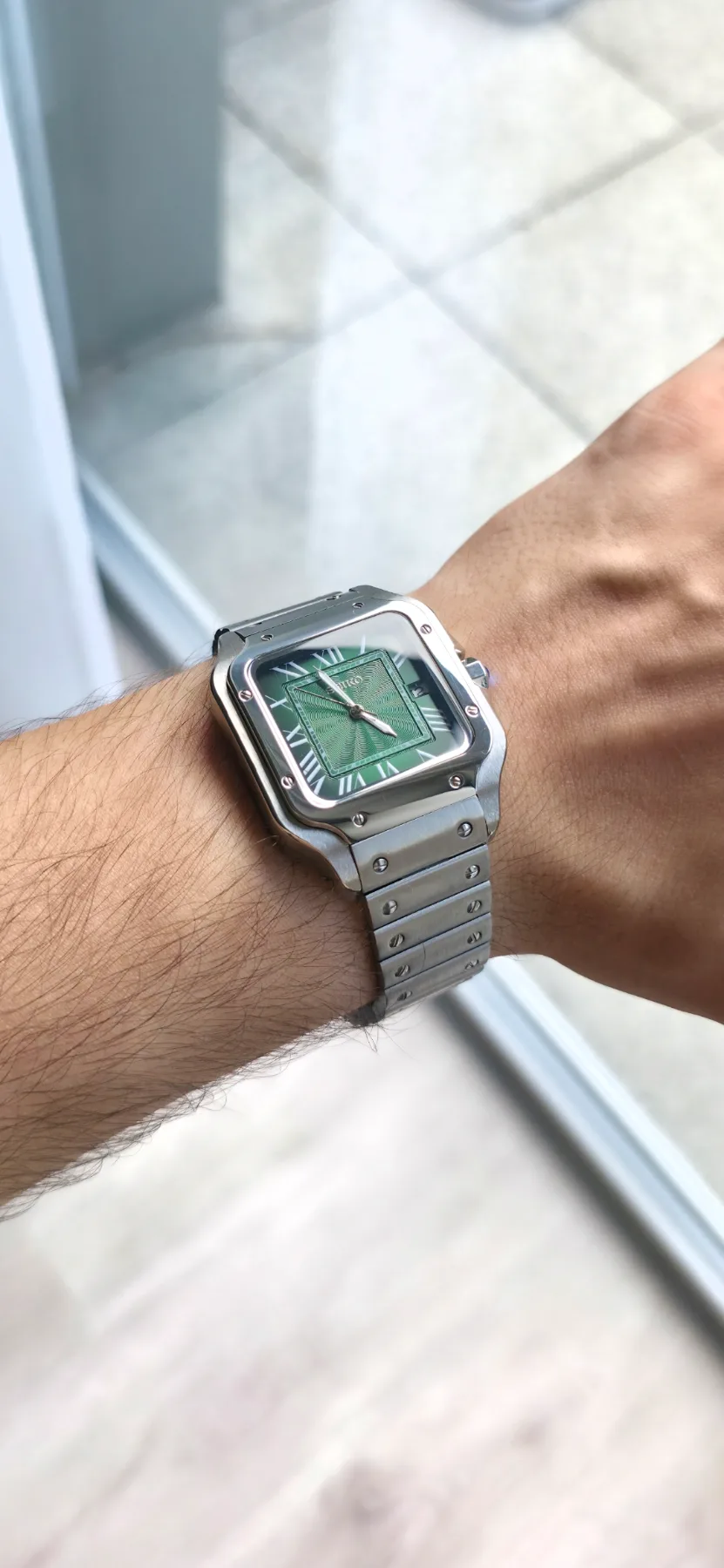 Seiko Mod Santos Automatique – Cadran vert émeraude – 38 mm — photo 2