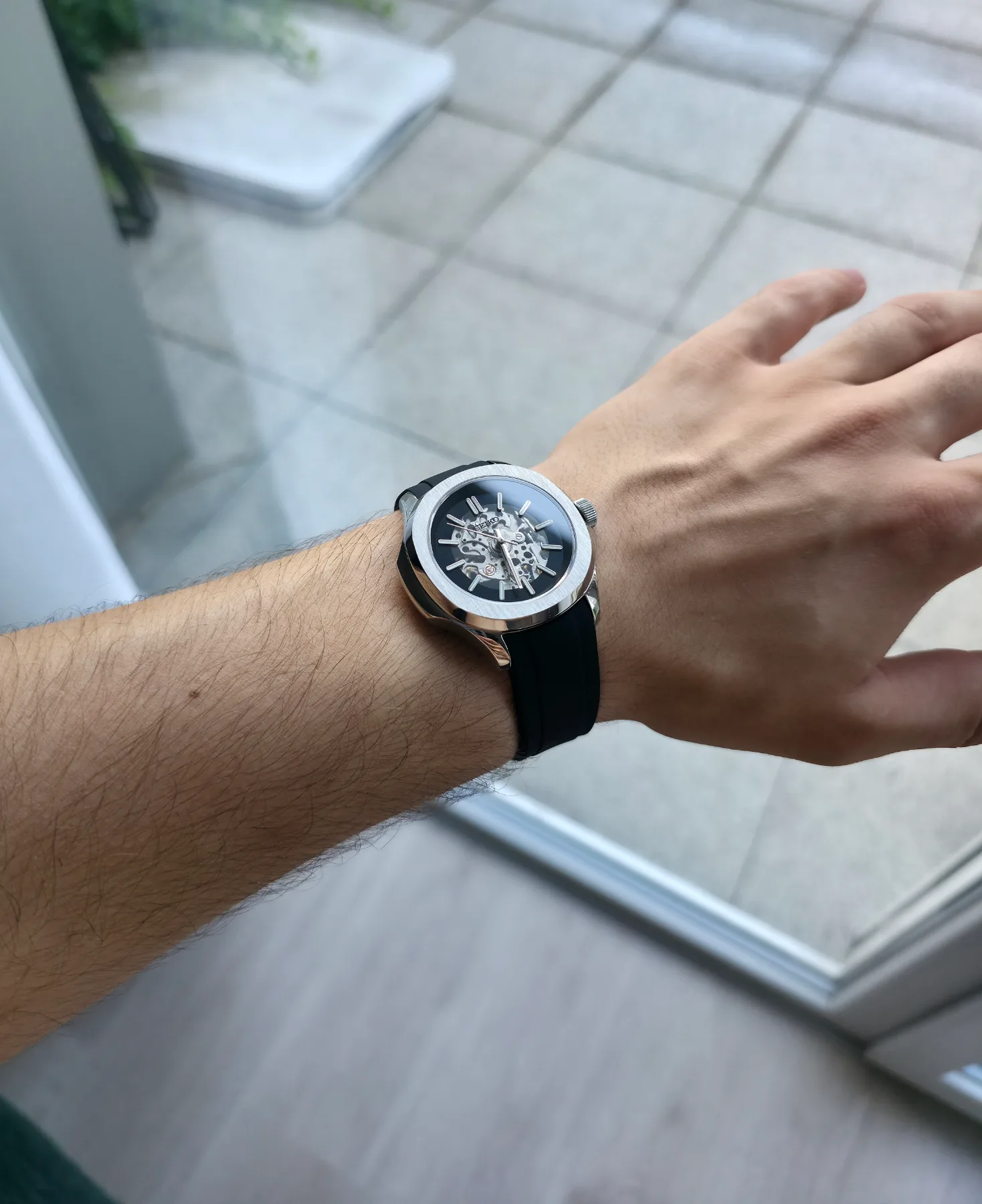 Seiko Mod Aquanaut Squelette Automatique – Noir et argent — photo 5