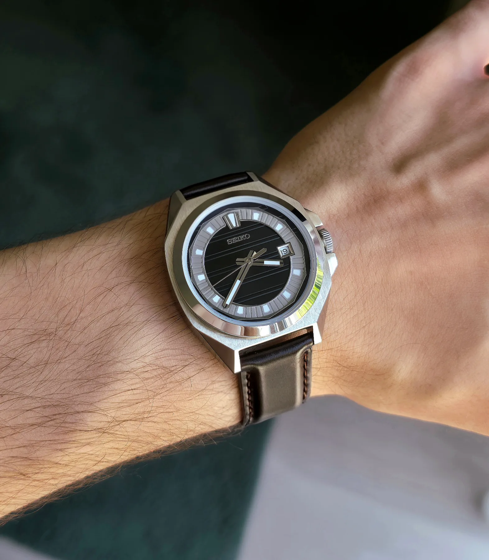 Seiko Mod Vanac Automatique – Cadran noir – 38 mm — photo 5