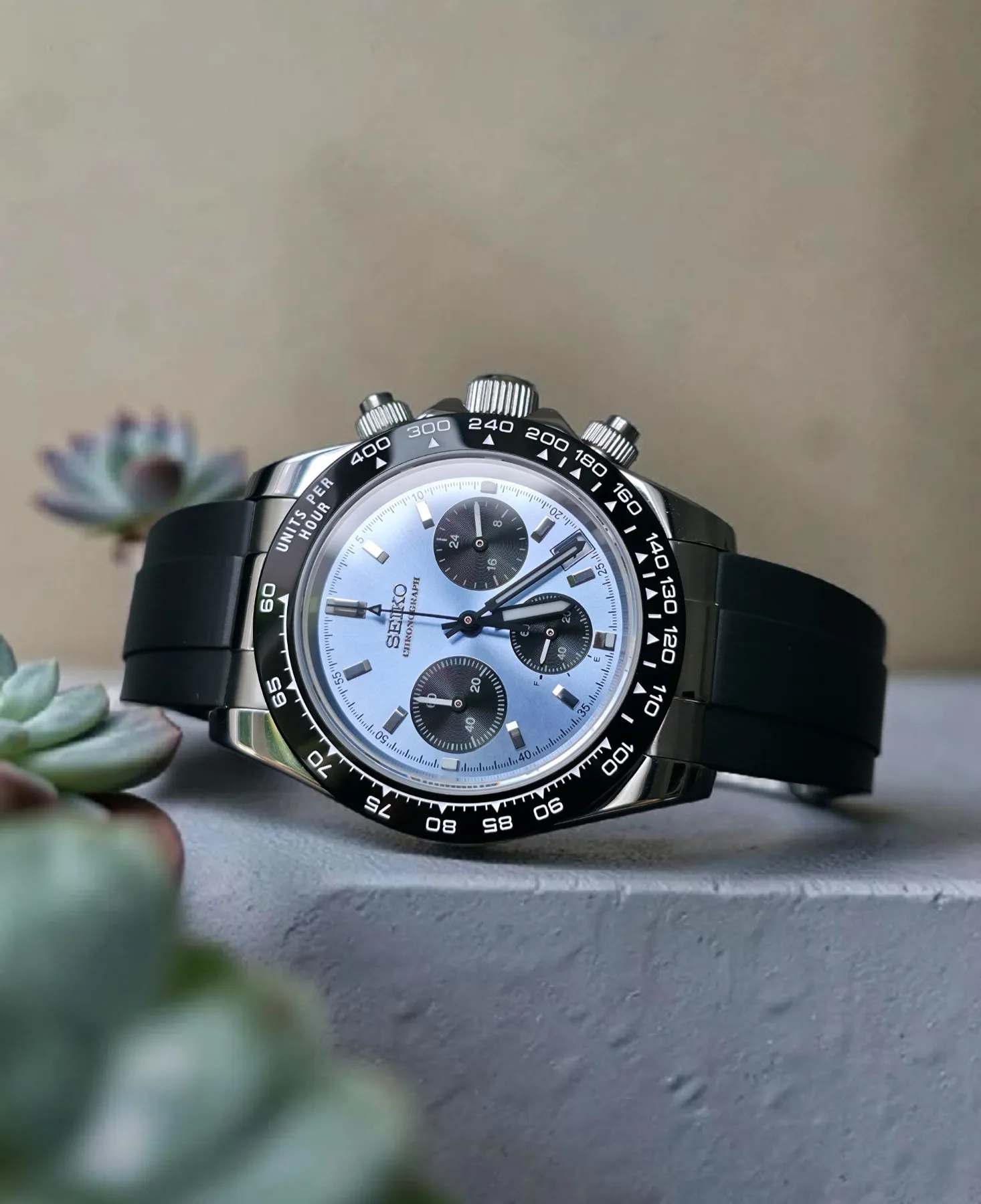 Seiko Mod Daytona Chronographe – Cadran Ice Violet – 40 mm