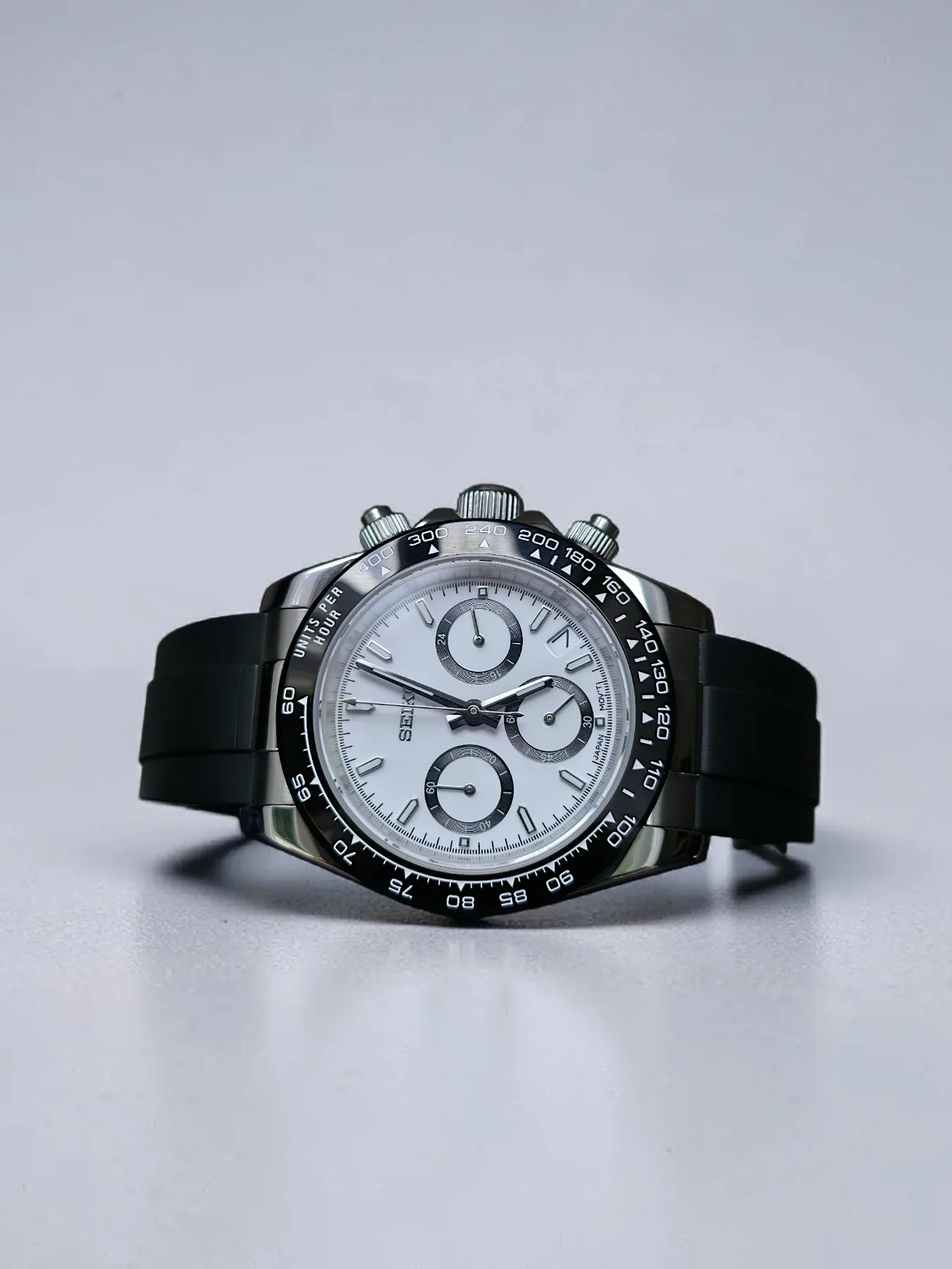 Seiko Mod Daytona Panda Chronographe – 40 mm