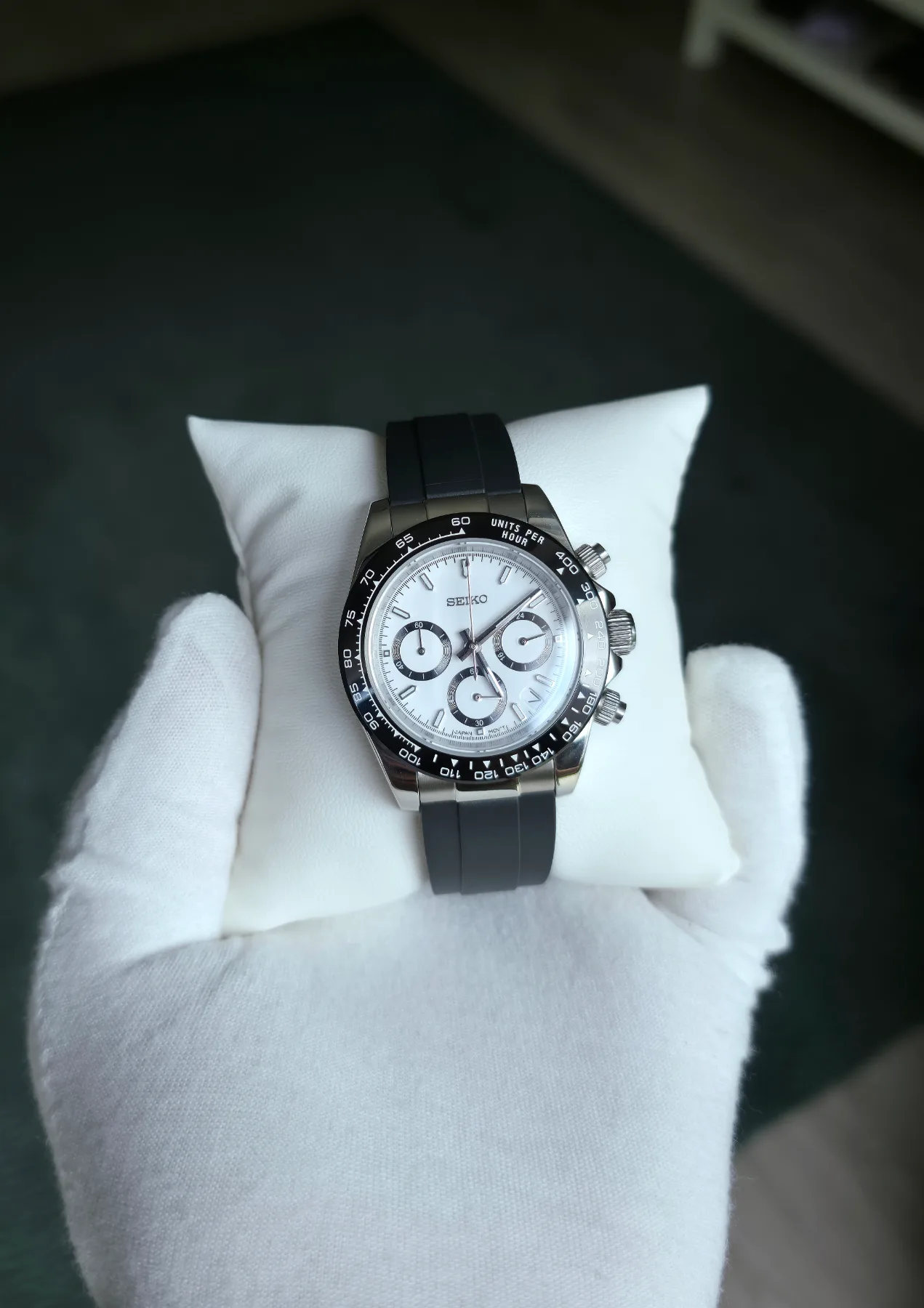 Seiko Mod Daytona Panda Chronographe – 40 mm — photo 5
