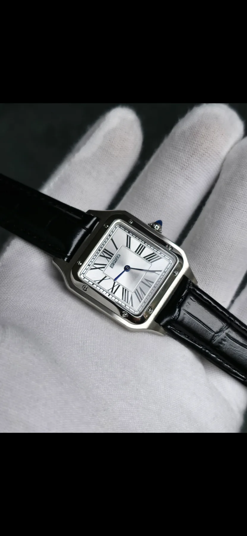 Seiko Mod Santos Quartz – 32 x 42 mm — photo 2