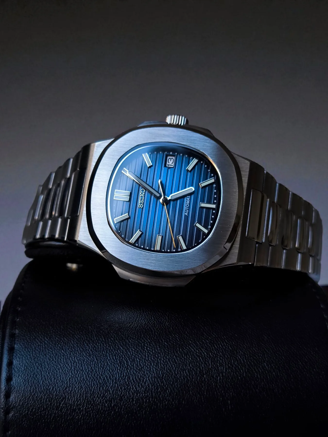 Seiko Mod Nautilus Automatique – Cadran bleu — photo 4