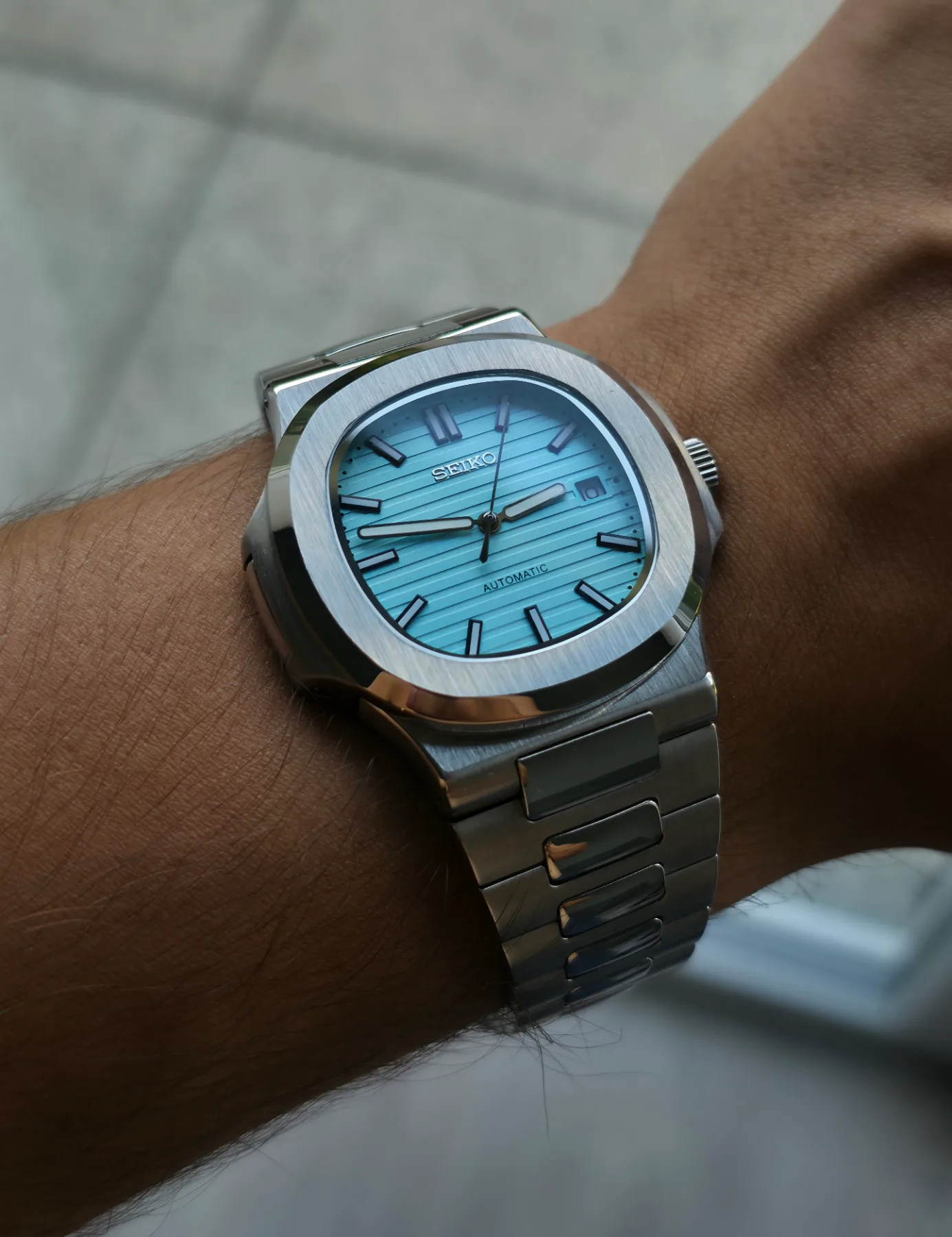 Seiko Mod Nautilus Automatique – Cadran Tiffany — photo 4