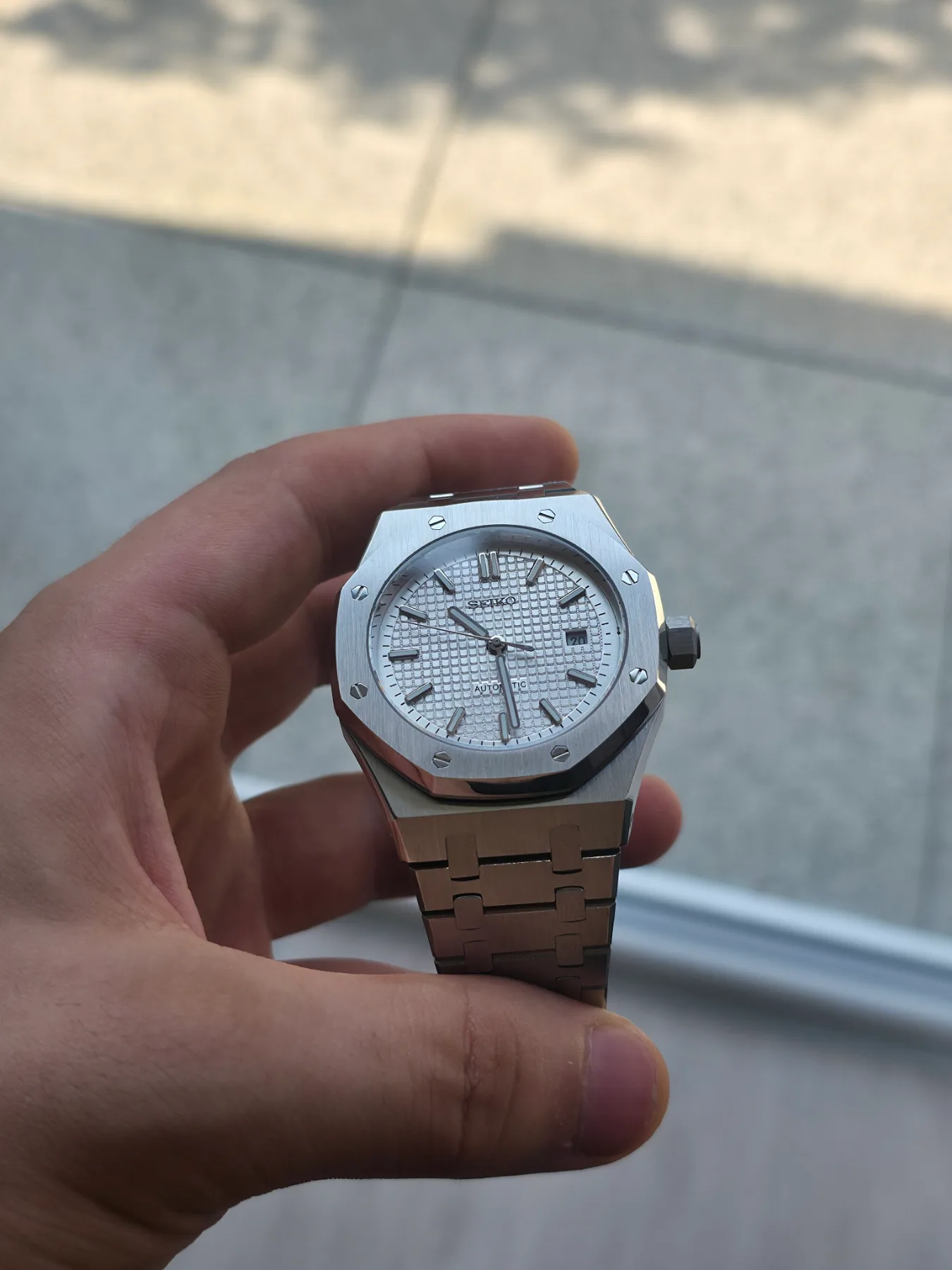 Seiko mod royal oak blanc — photo 2