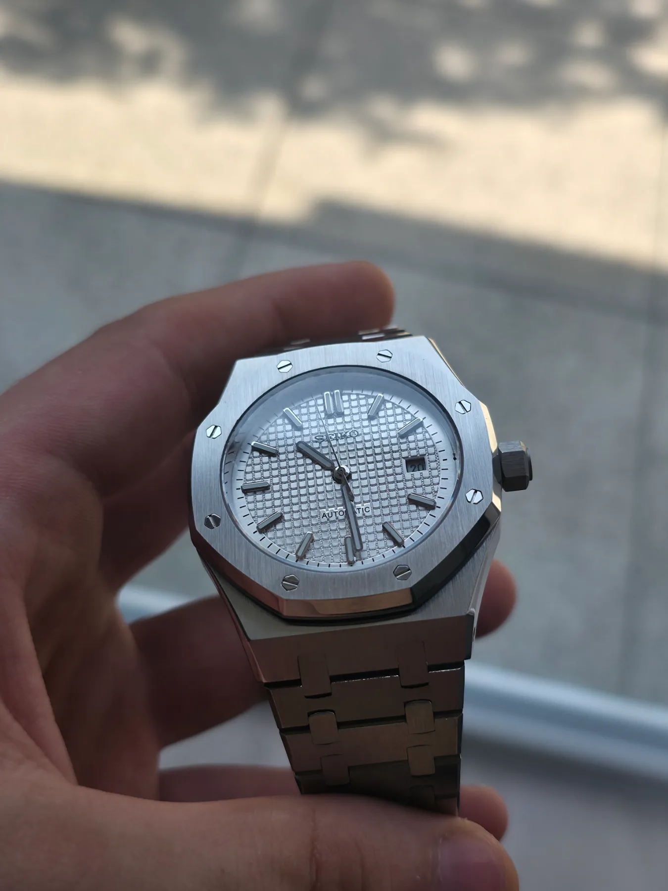 Seiko mod royal oak blanc — photo 3