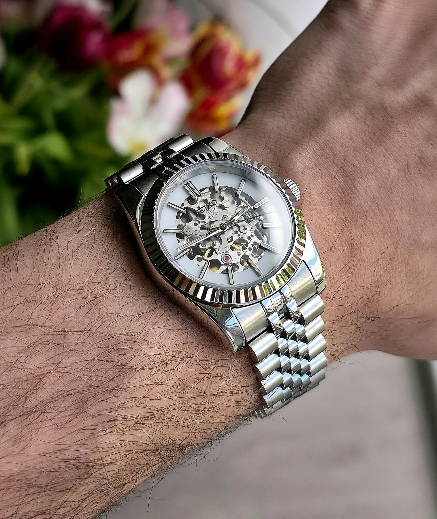 Seiko Mod Automatique Datejust Squelette