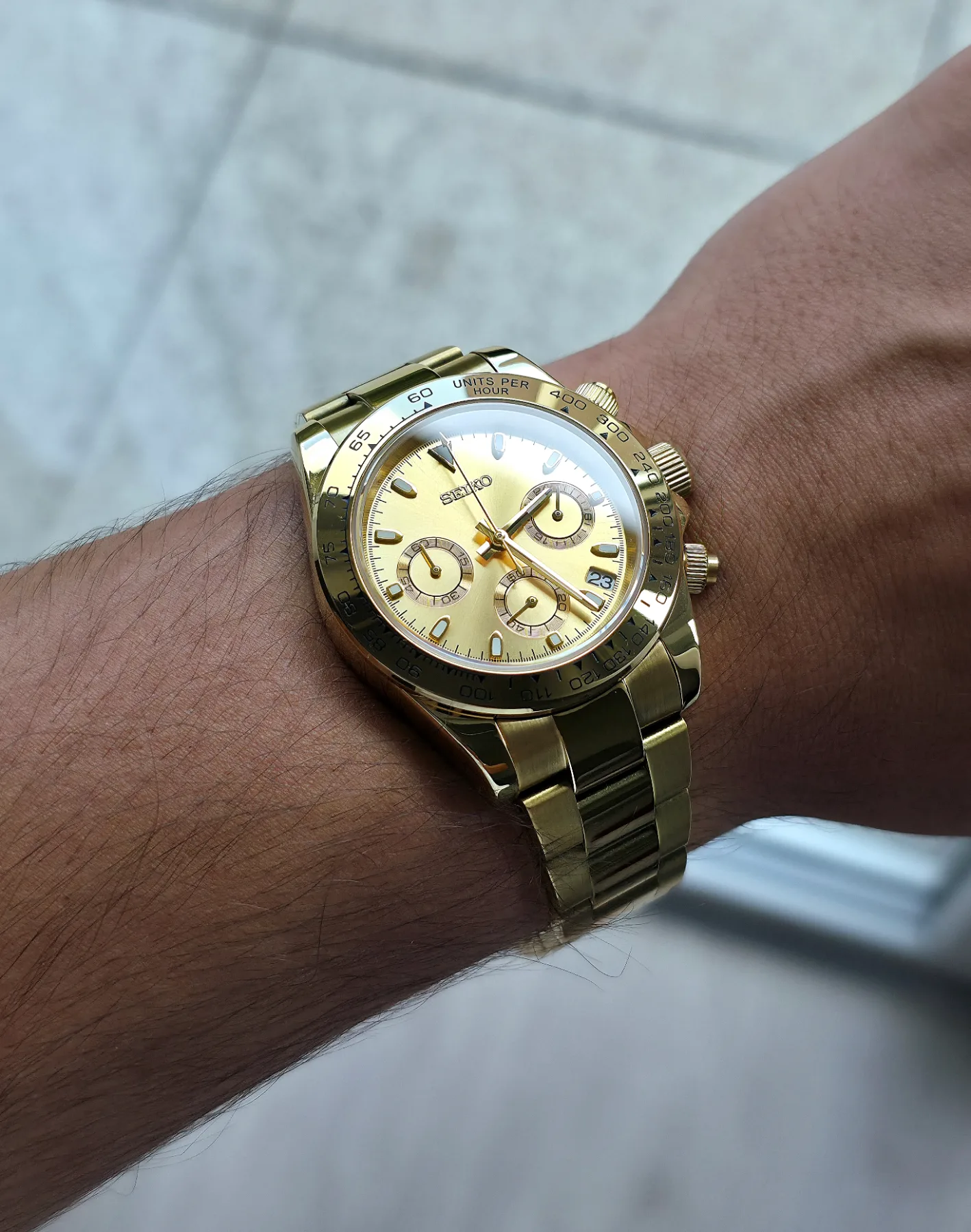 Seiko Mod Daytona Or — photo 3