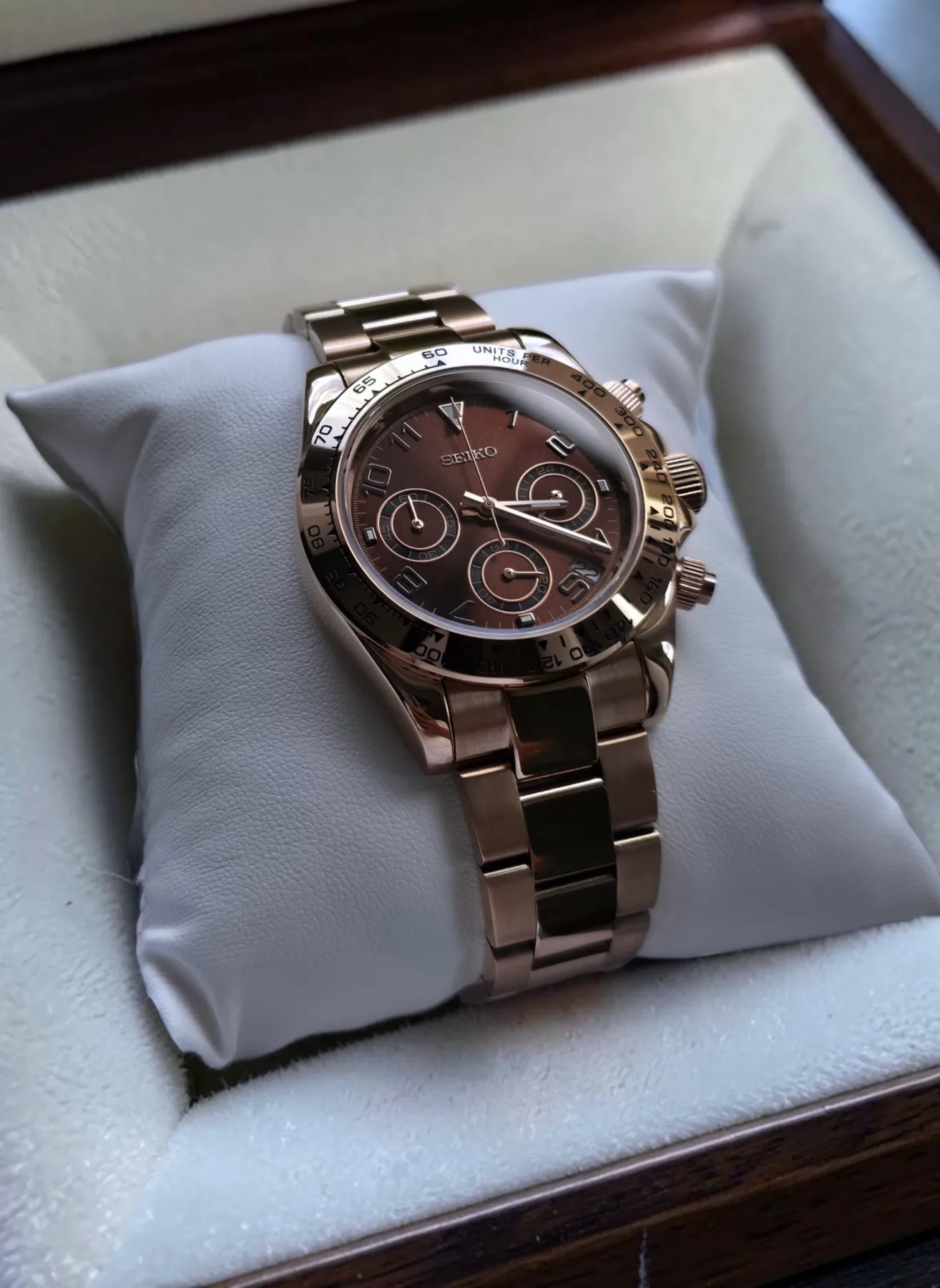 Seiko Mod Daytona Or Rose