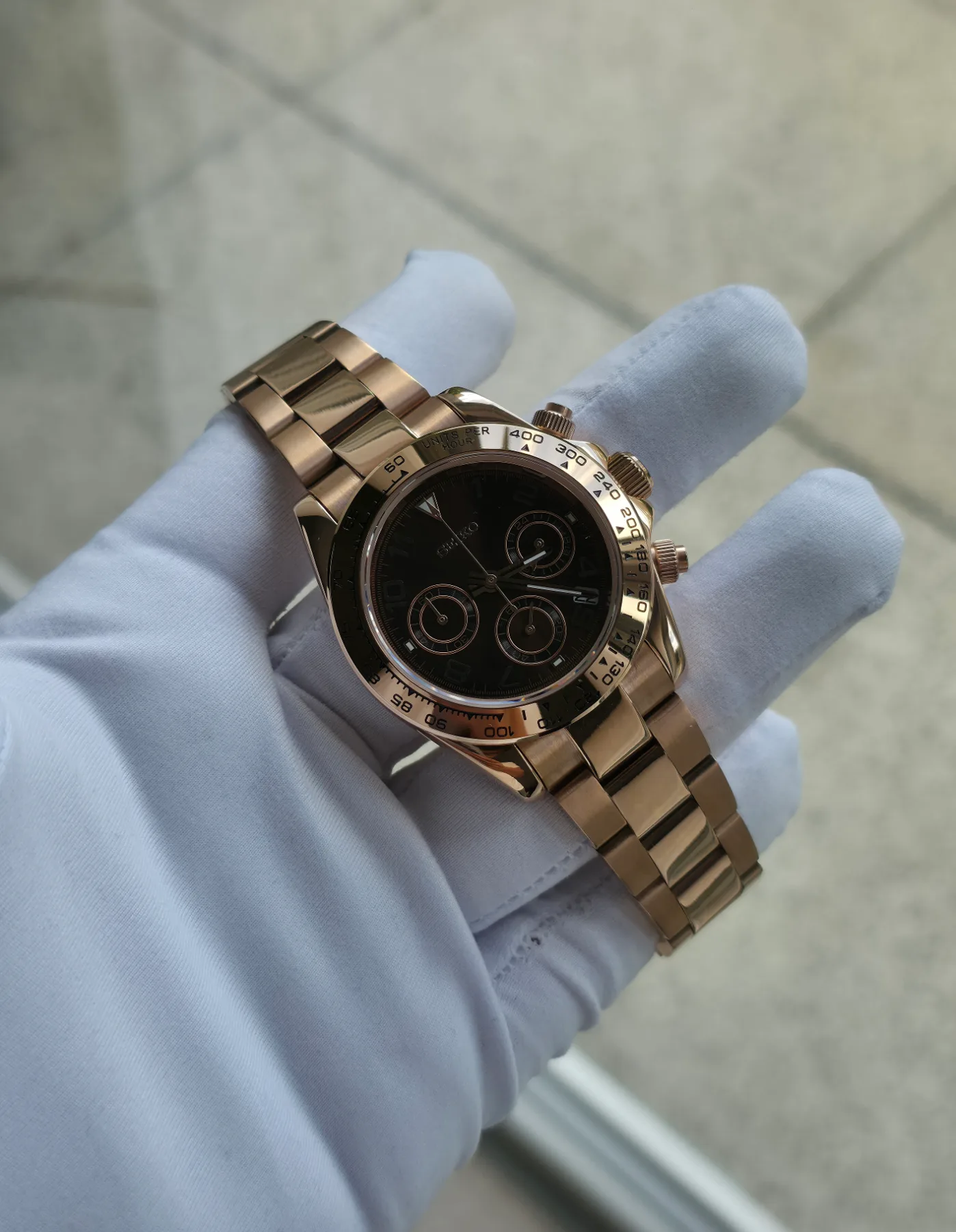 Seiko Mod Daytona Or Rose — photo 5