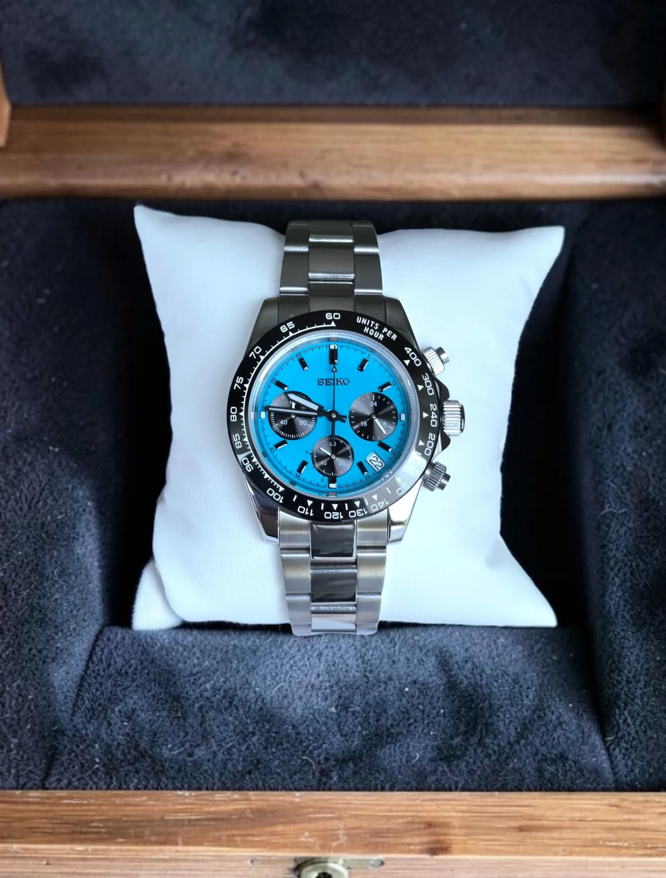 Seiko Mod Daytona Bleu Vif