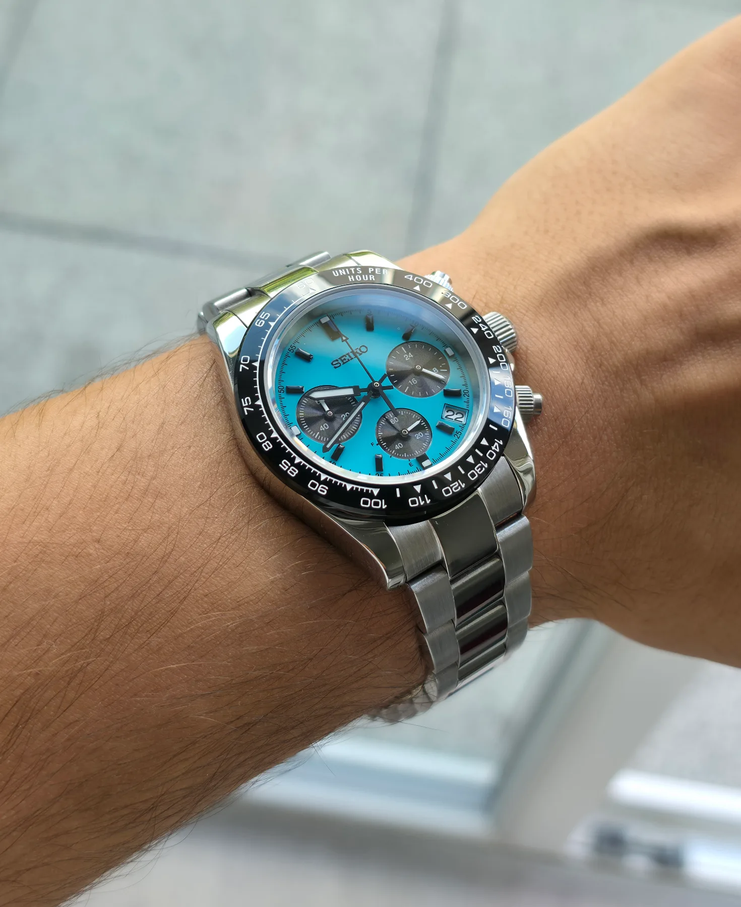 Seiko Mod Daytona Bleu Vif — photo 4