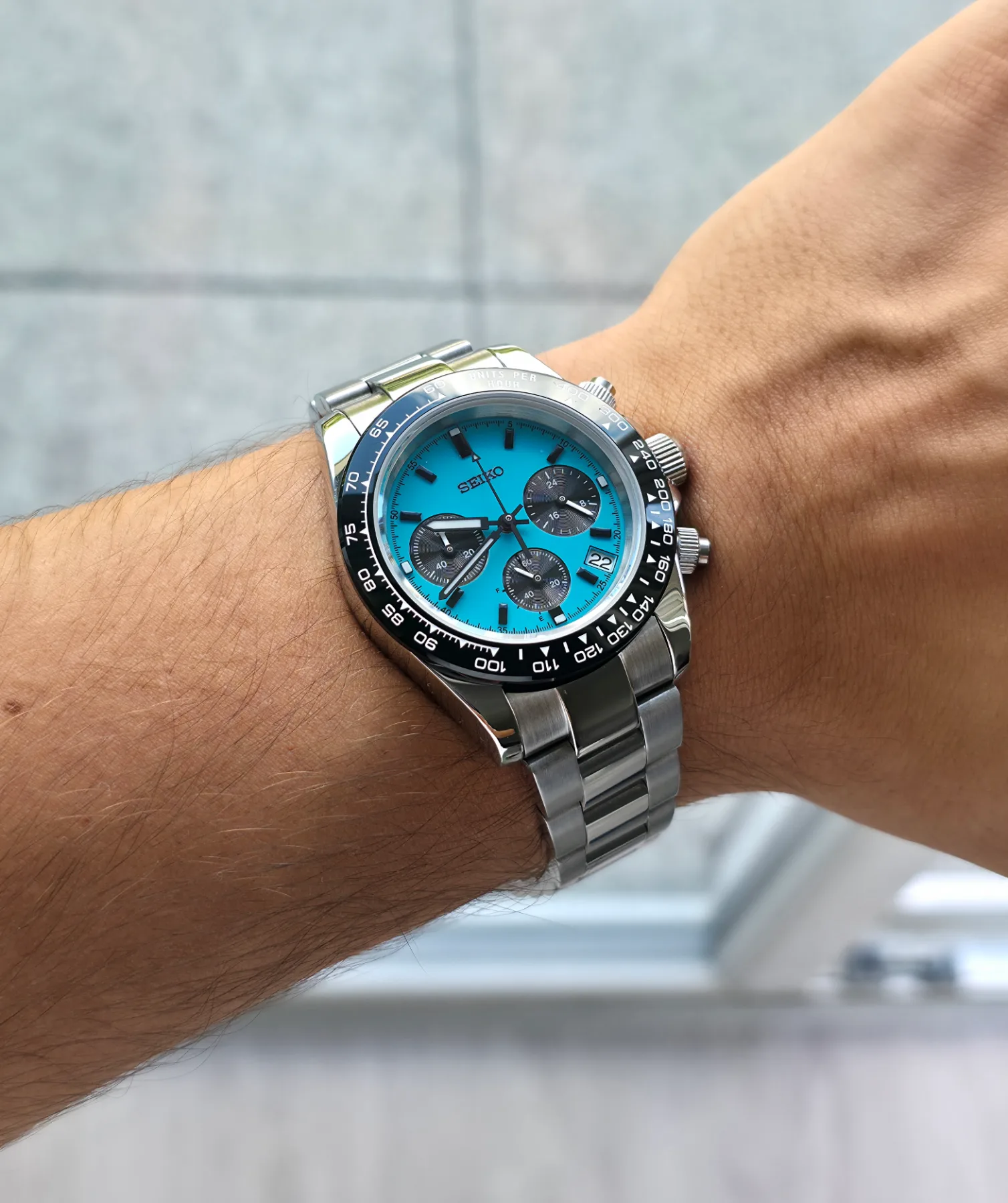 Seiko Mod Daytona Bleu Vif — photo 5