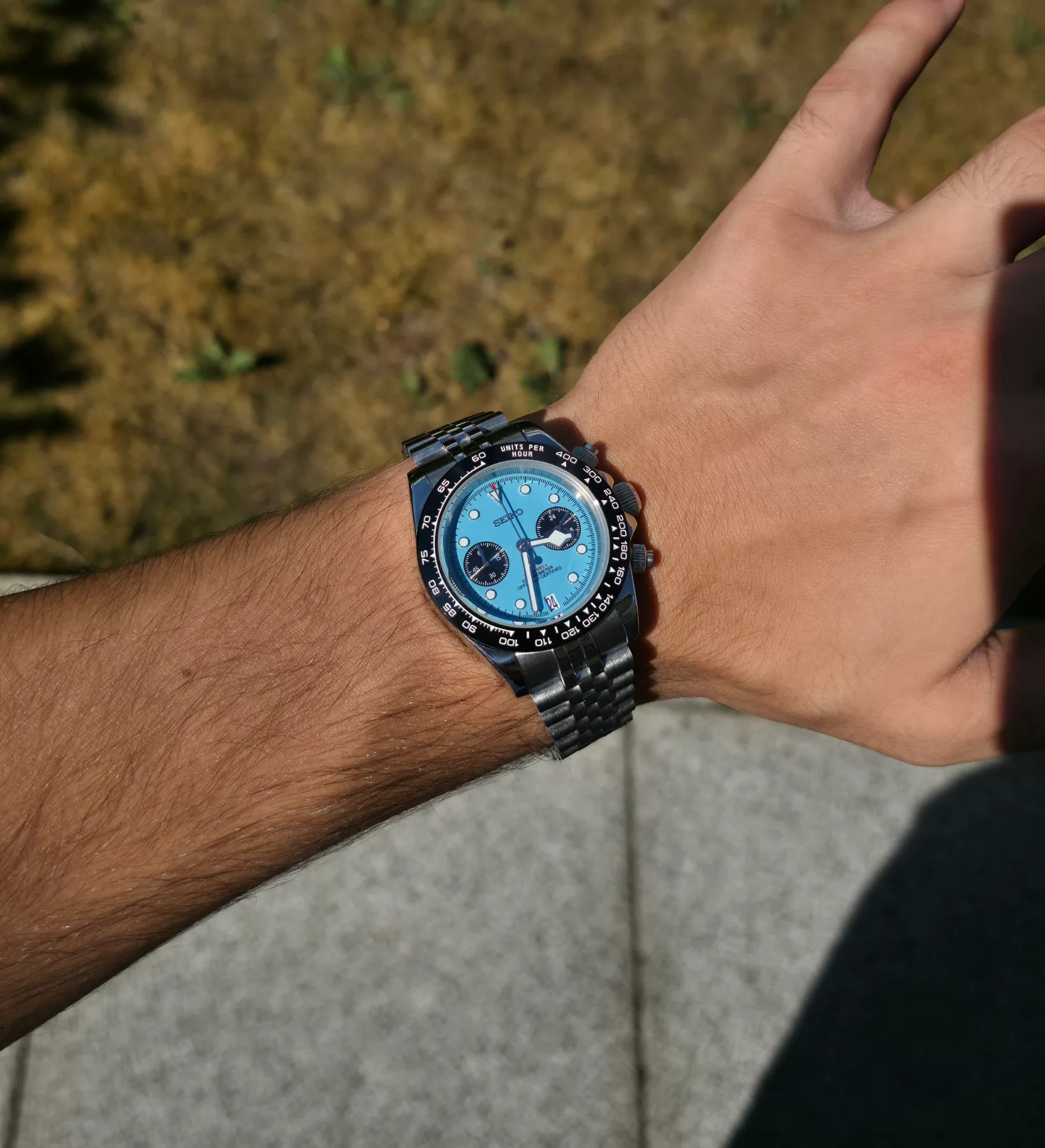 Seiko Mod Daytona Bleu Clair — photo 4