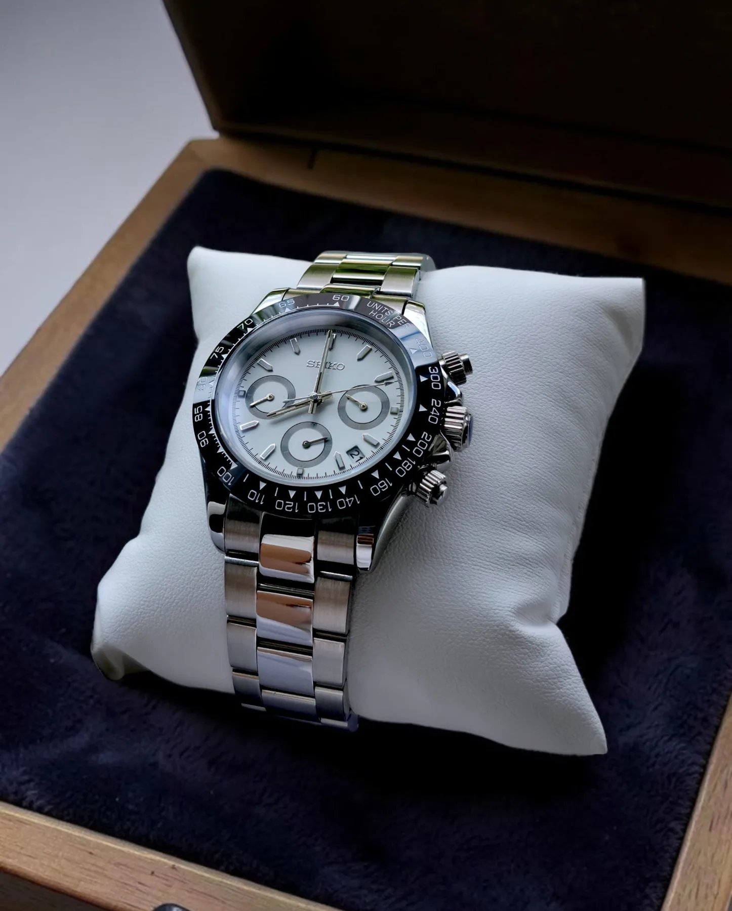 Seiko Mod Daytona Blanc — photo 2