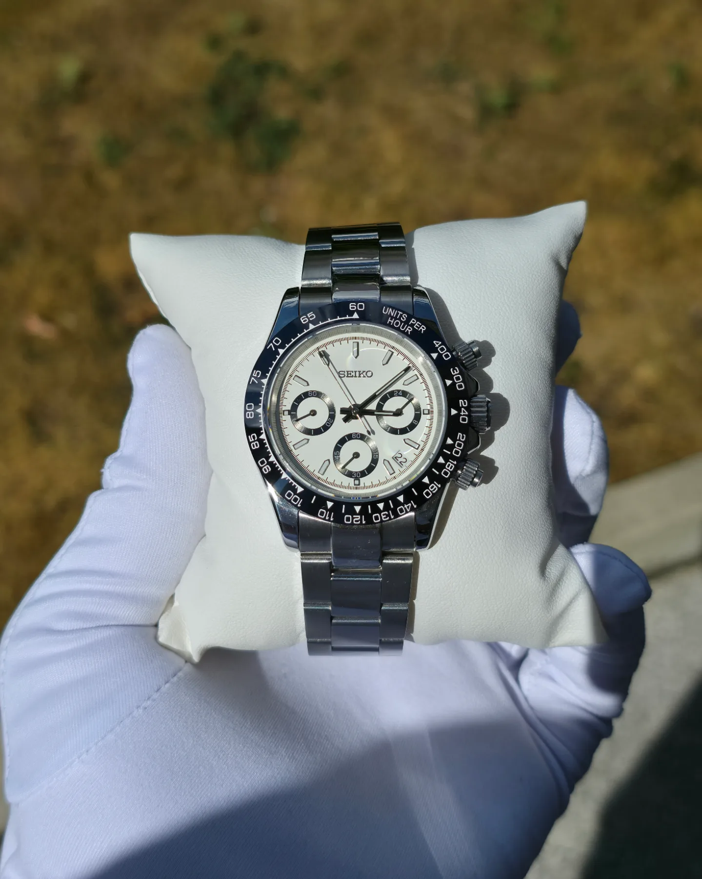 Seiko Mod Daytona Blanc — photo 3