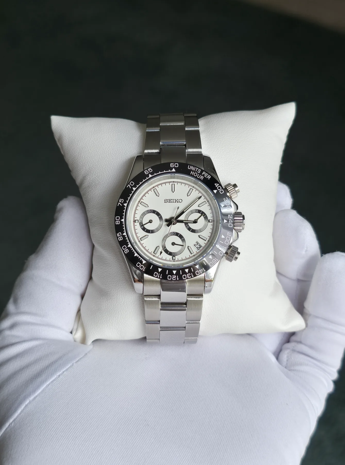 Seiko Mod Daytona Blanc — photo 5