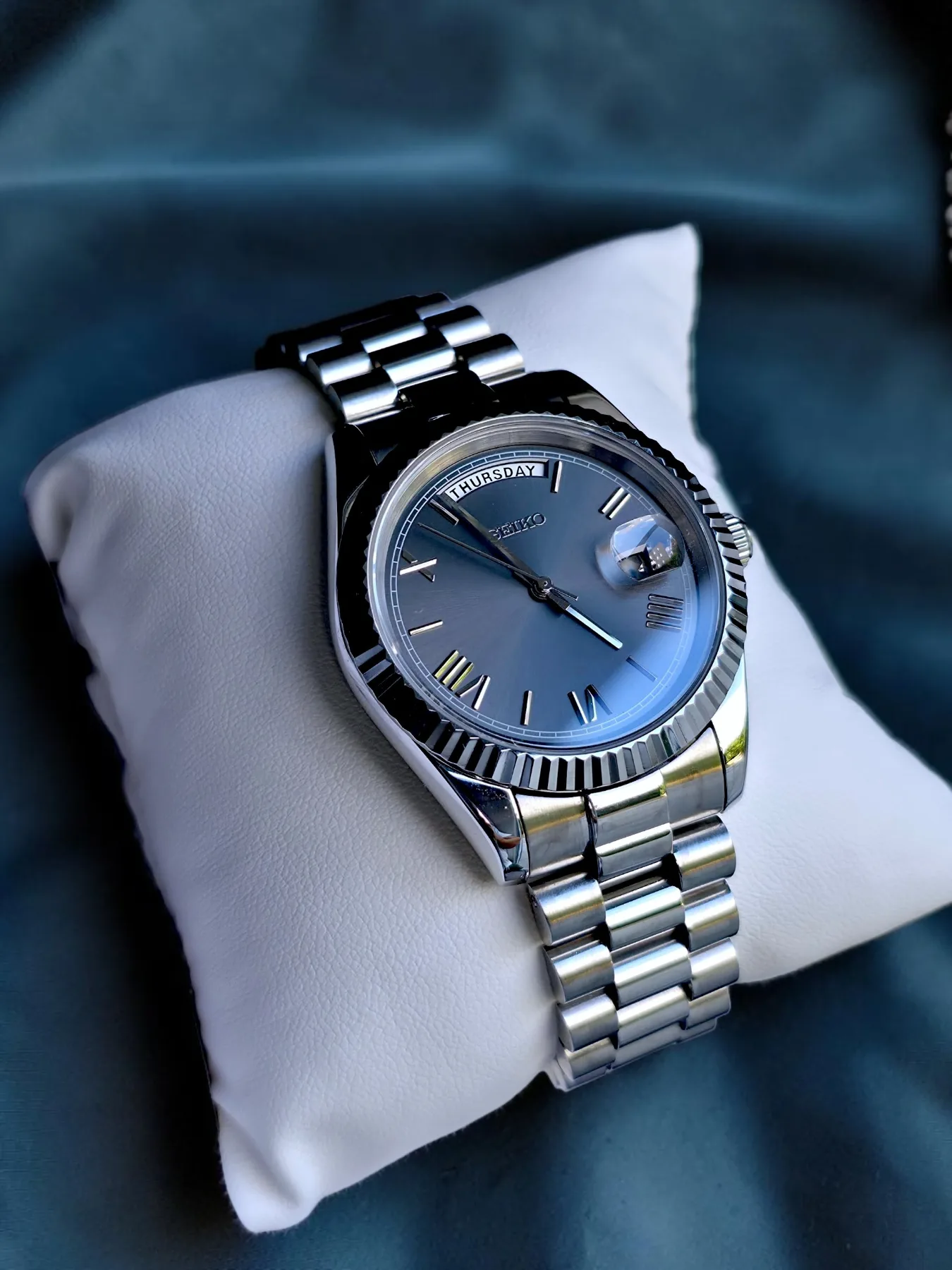 Seiko Mod Automatique Day-Date Gris Anthracite — photo 2