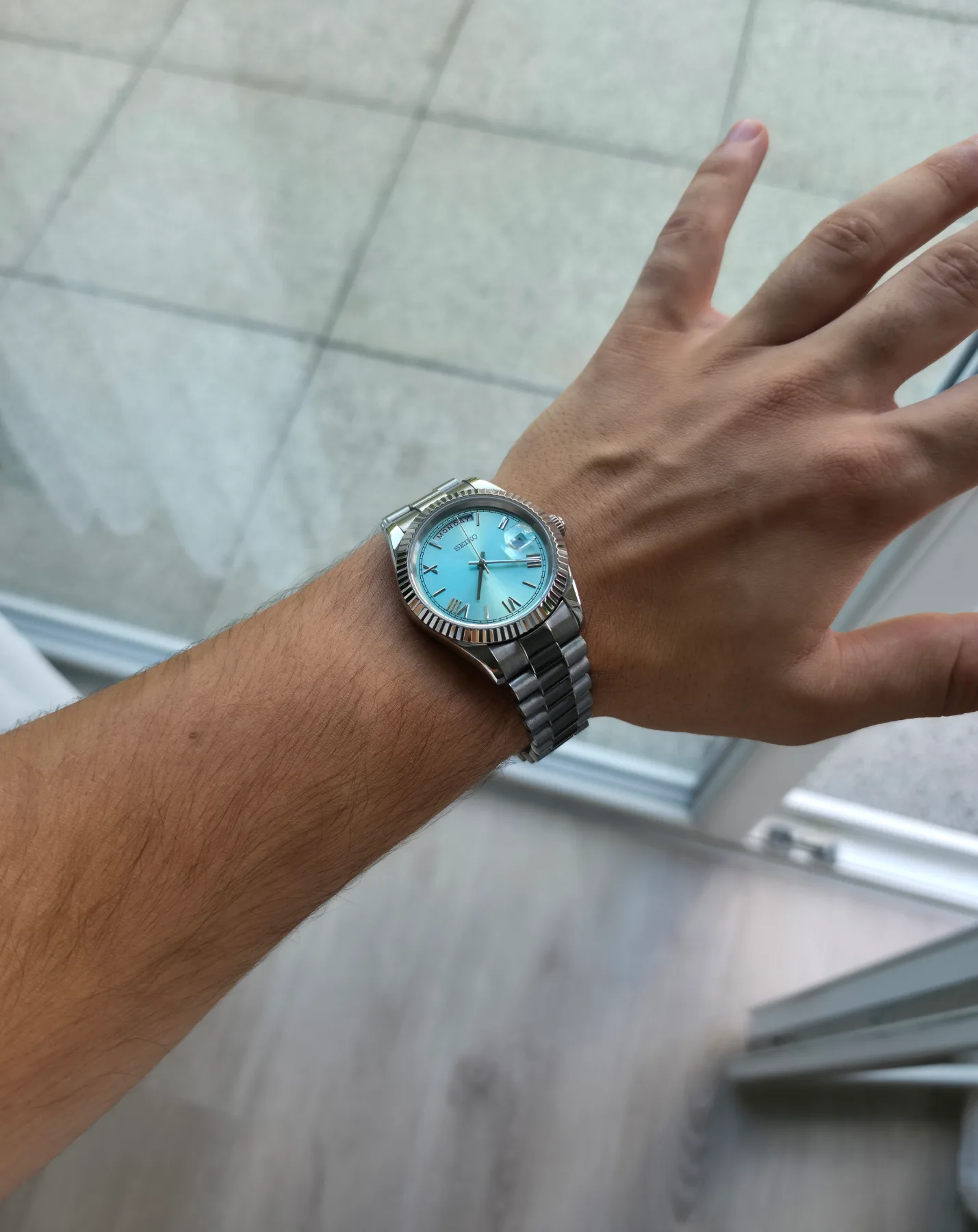 Seiko Mod Automatique Day-Date Turquoise — photo 2