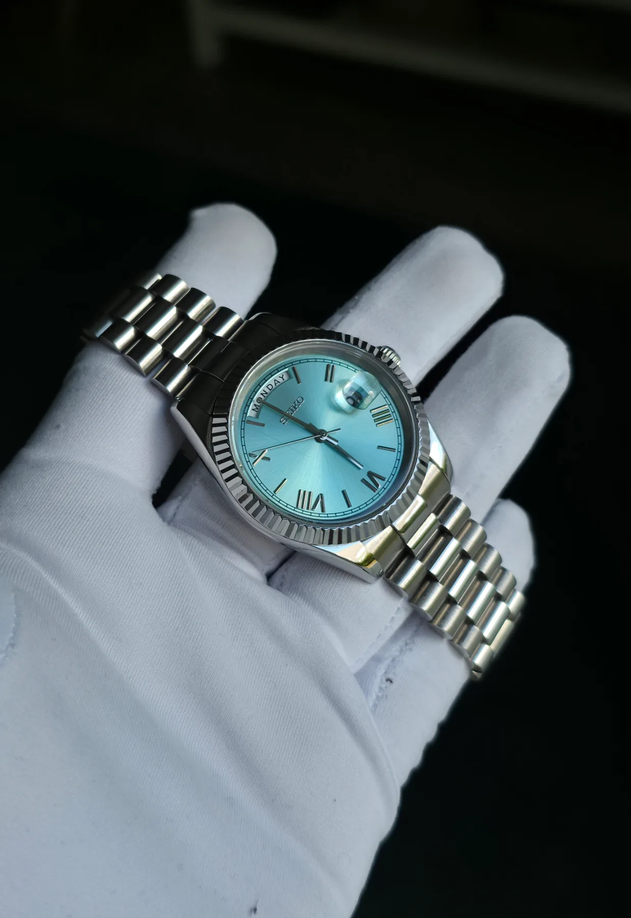 Seiko Mod Automatique Day-Date Turquoise — photo 3