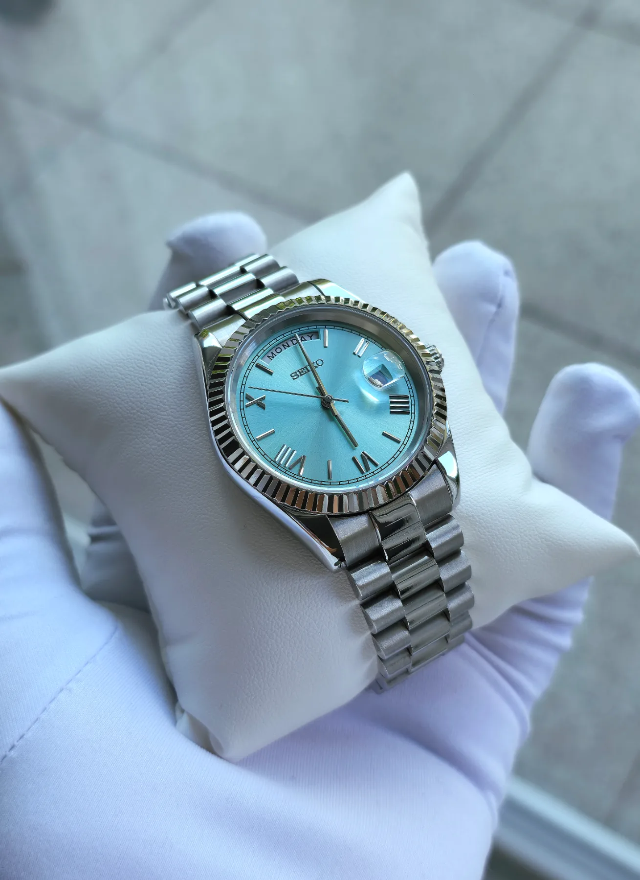 Seiko Mod Automatique Day-Date Turquoise — photo 5