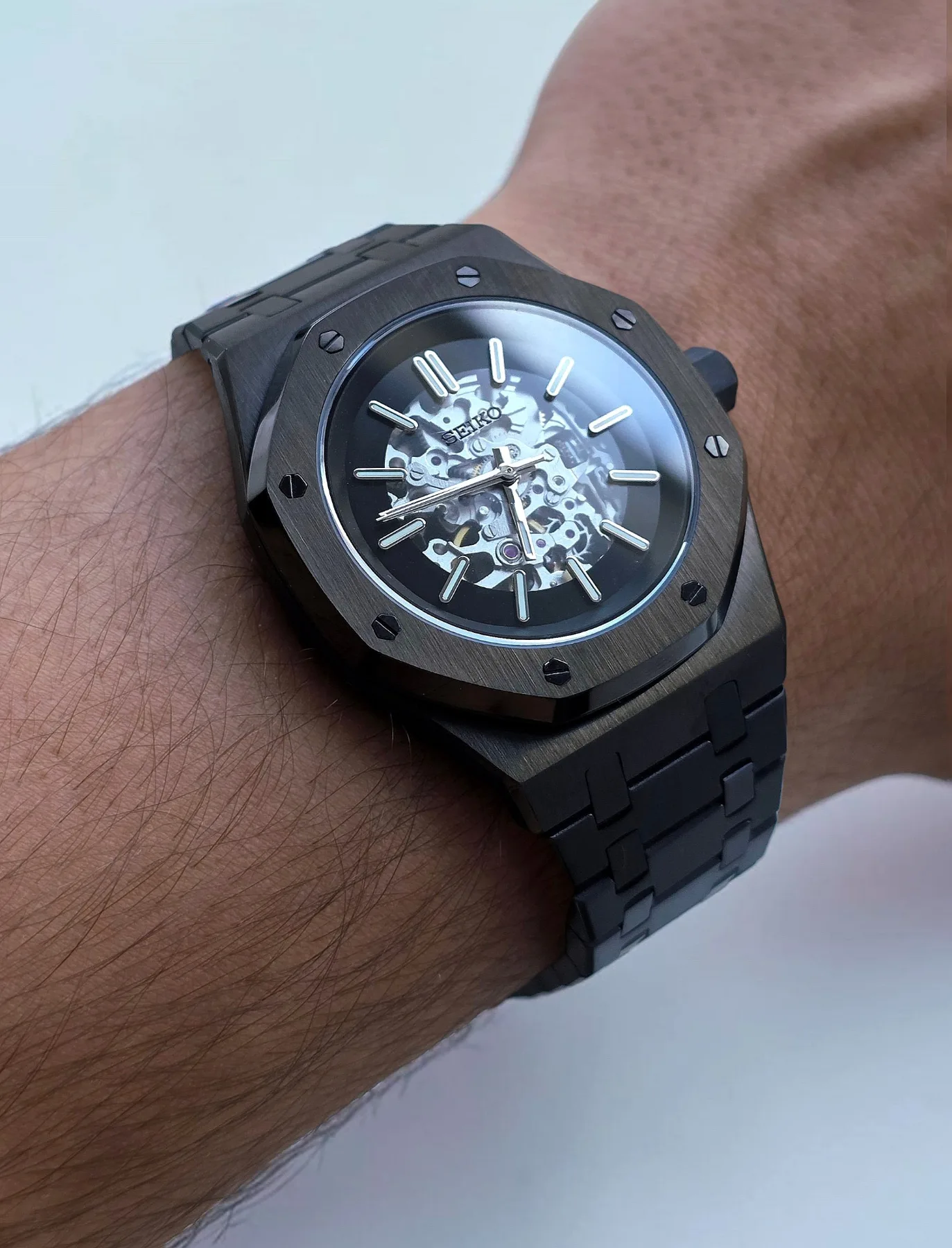 Seiko Mod Royal Oak Squelette Noire — photo 2