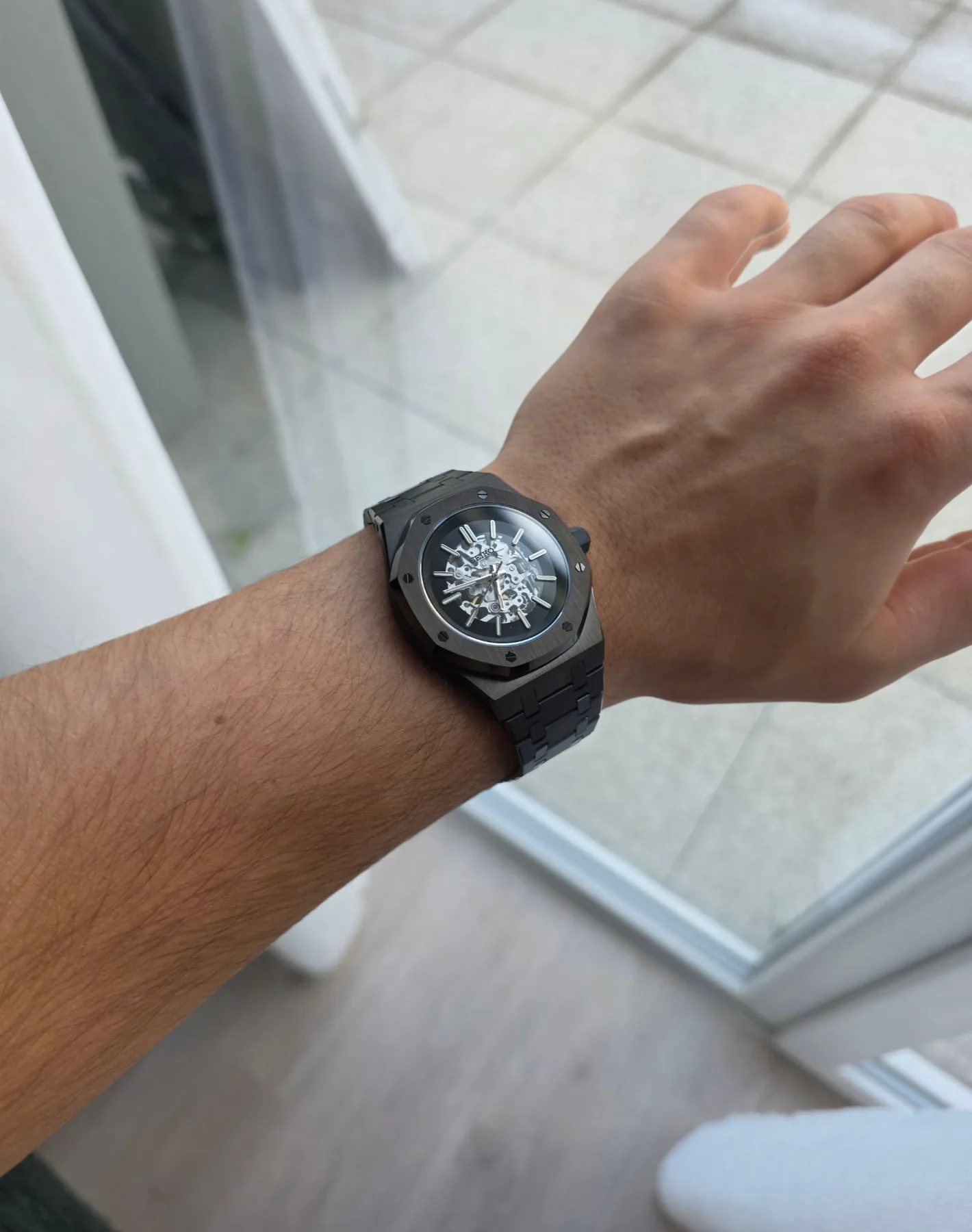 Seiko Mod Royal Oak Squelette Noire — photo 3