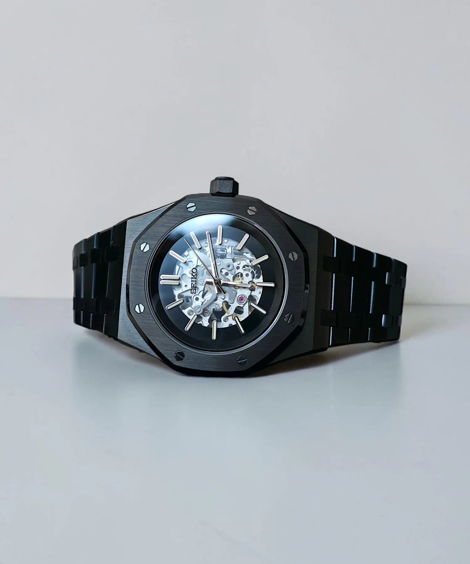 Seiko Mod Royal Oak Squelette Noire — photo 4